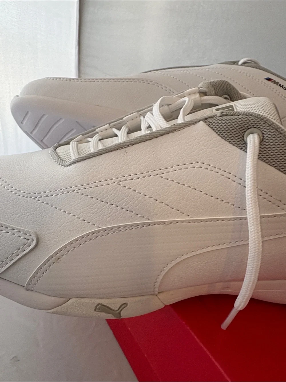 New PUMA BMW Motorsport Men’s White Driving Sneakers Kart Cat III NM